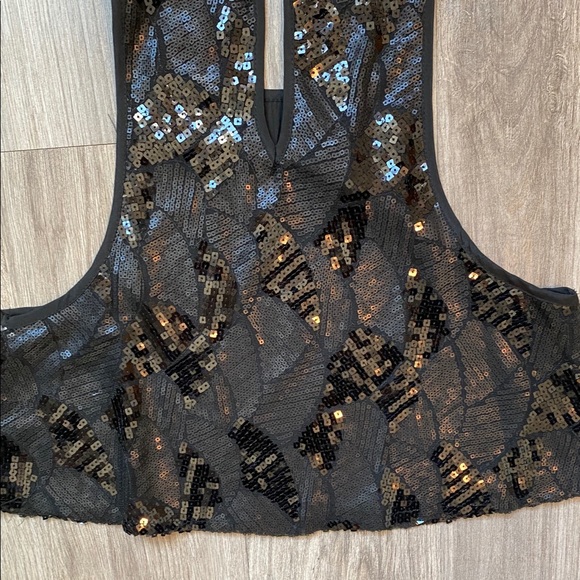 Urban outfitters black sequin crop top - Picture 2 of 2